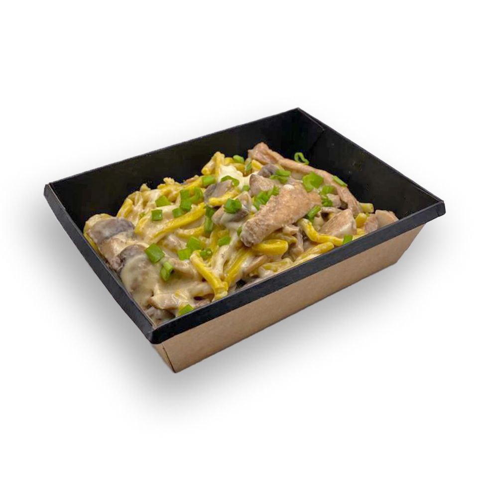 Фото Лапша с курицей и грибами